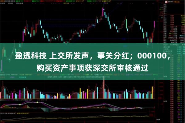盈透科技 上交所发声，事关分红；000100，购买资产事项获深交所审核通过